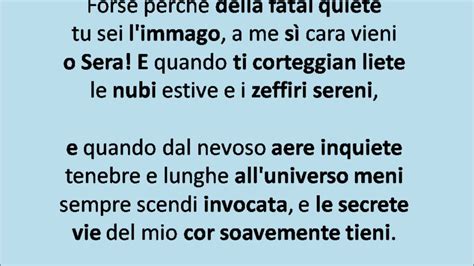 parafrasi alla sera di ugo foscolo